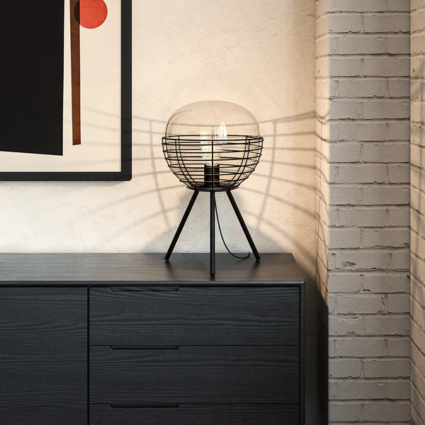 Tischleuchte Malle - Rauchglas / Eisen - 1-flammig - Image 3