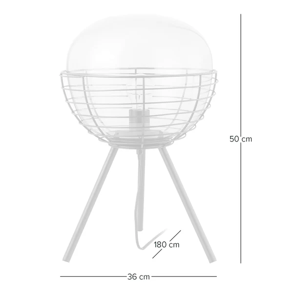 Tischleuchte Malle - Rauchglas / Eisen - 1-flammig - Image 9