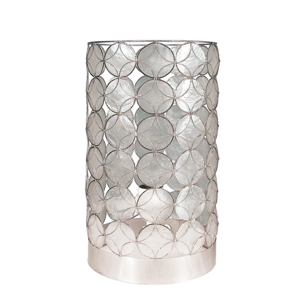 Tischleuchte Mermaid - Metall/Muschel - Beige - 1-flammig
