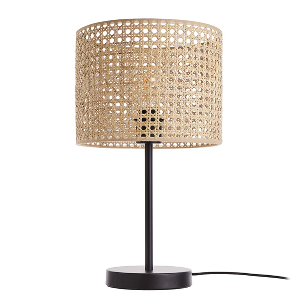 Tischleuchte NYBORG - Metall / Rattan - 1-flammig - Natur - Image 2