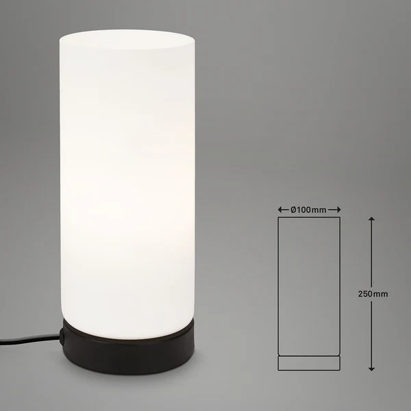 Tischleuchte Paipa - Opalglas / Eisen - 1-flammig - Schwarz - Image 2
