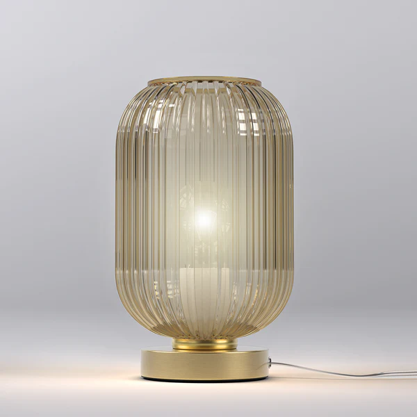 Tischleuchte Parvoo - Glas / Eisen - 1-flammig - Bernstein - Image 2