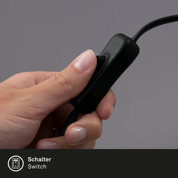 Tischleuchte Pulu - Opalglas / Eisen - 1-flammig - Schwarz - Image 3