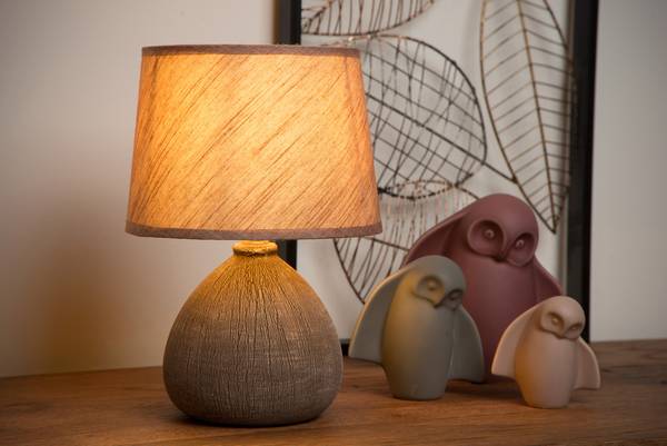 Tischleuchte Ramzi - Keramik - Beige - Image 4