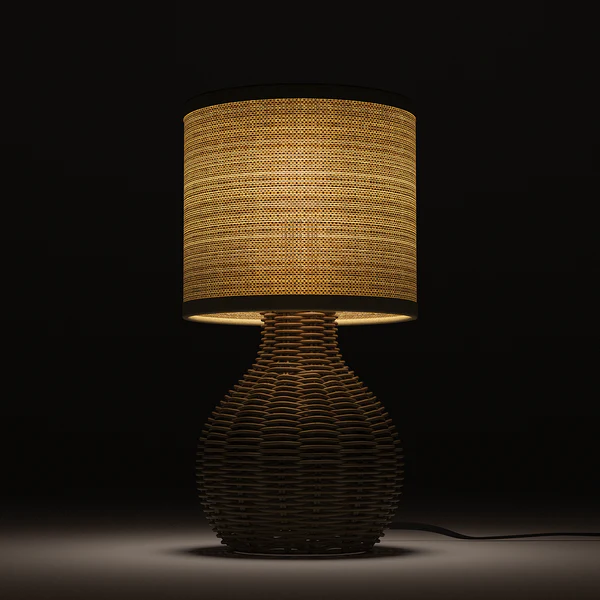 Tischleuchte Rauma III - Rattan - 1-flammig - Braun - Image 4