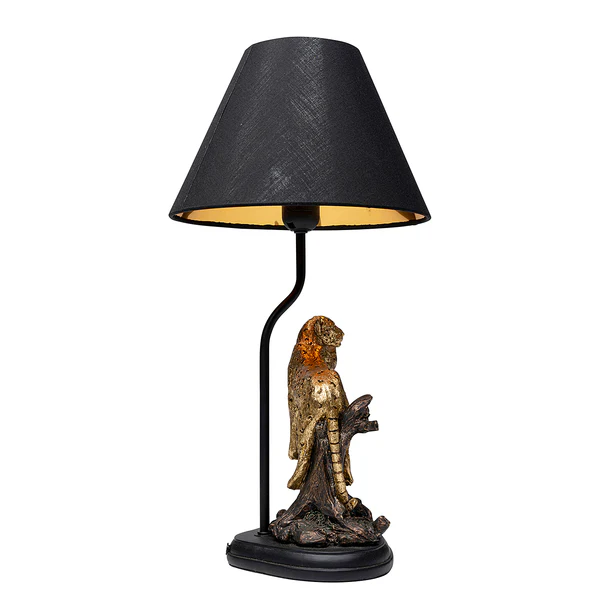 Tischleuchte Relax Leopard - Stahl / Polyresin - Schwarz / Gold - Image 7