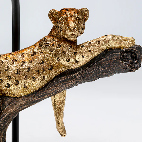 Tischleuchte Relax Leopard - Stahl / Polyresin - Schwarz / Gold - Image 8