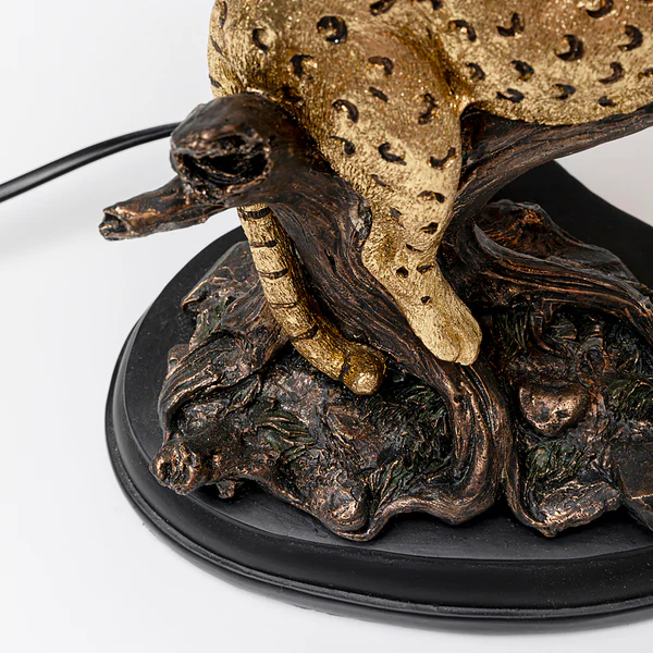 Tischleuchte Relax Leopard - Stahl / Polyresin - Schwarz / Gold - Image 9