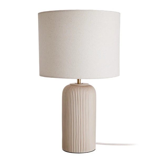 Tischleuchte ST. TROPEZ - Keramik / Leinen - 1-flammig - Beige - Image 2
