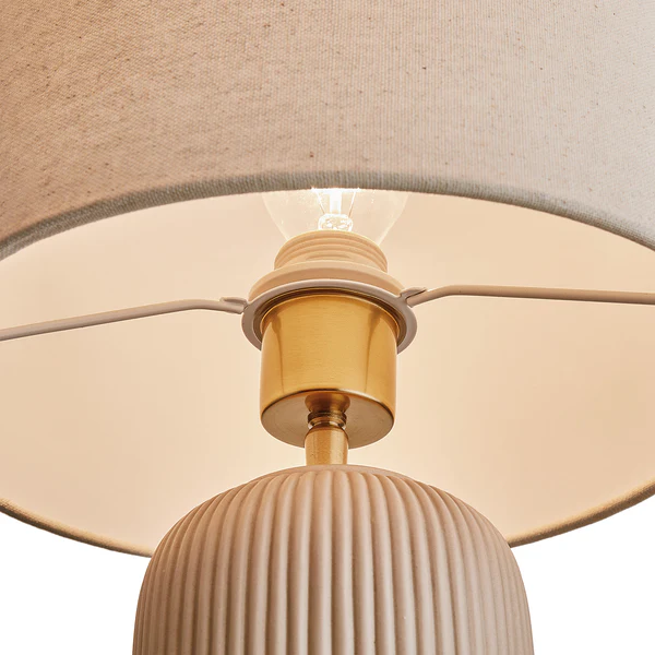 Tischleuchte ST. TROPEZ - Keramik / Leinen - 1-flammig - Beige - Image 5