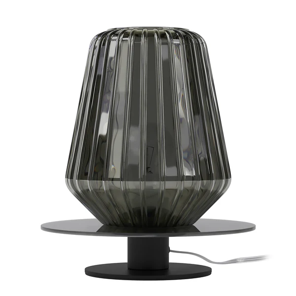 Tischleuchte Turku - Rauchglas / Eisen - 1-flammig - Rauchgrau - Image 2