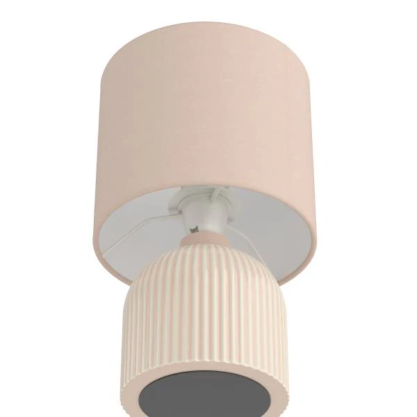 Tischleuchte Uvaro - Frottee / Keramik - 1-flammig - Rosa - Image 3