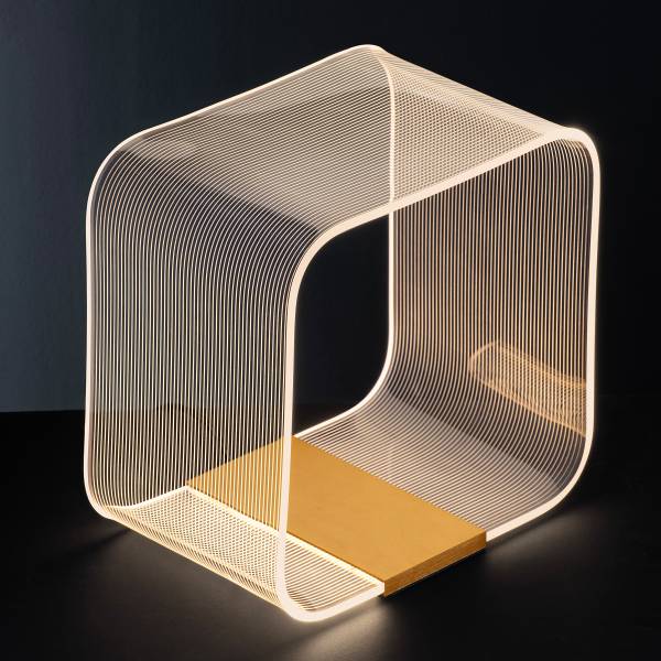 Tischleuchte Valentin Typ B - Aluminium / Acrylglas - Gold