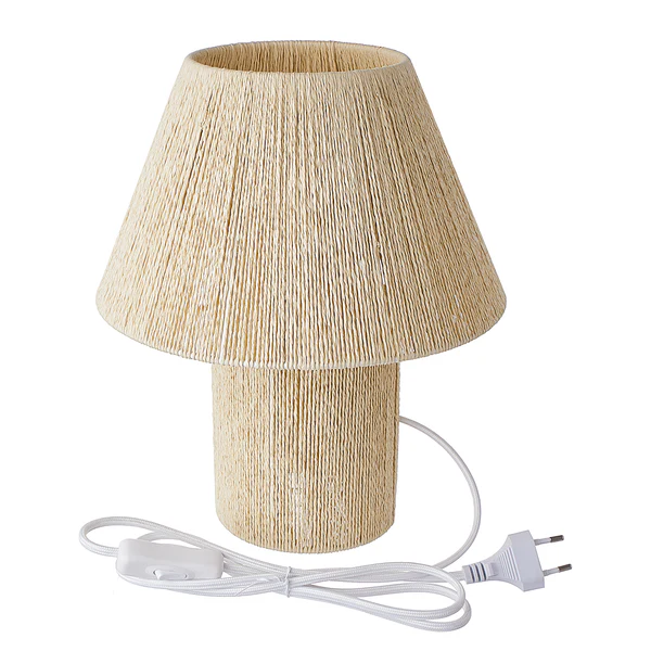 Tischleuchte WEAVER - Papiergeflecht / Metall - Beige - Image 3