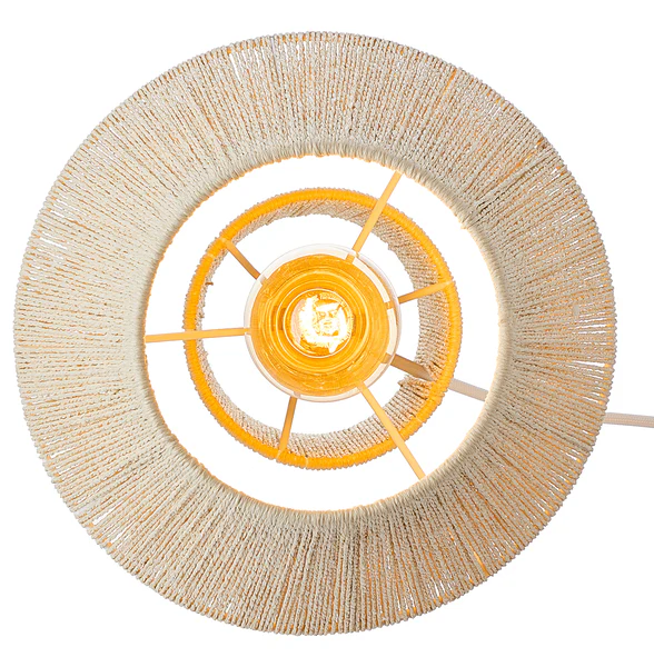 Tischleuchte WEAVER - Papiergeflecht / Metall - Beige - Image 7