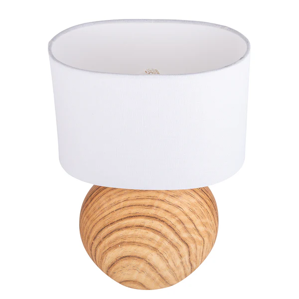 Tischleuchte Woody - Keramik / Mischgewebe - Braun - 1-flammig - Image 4