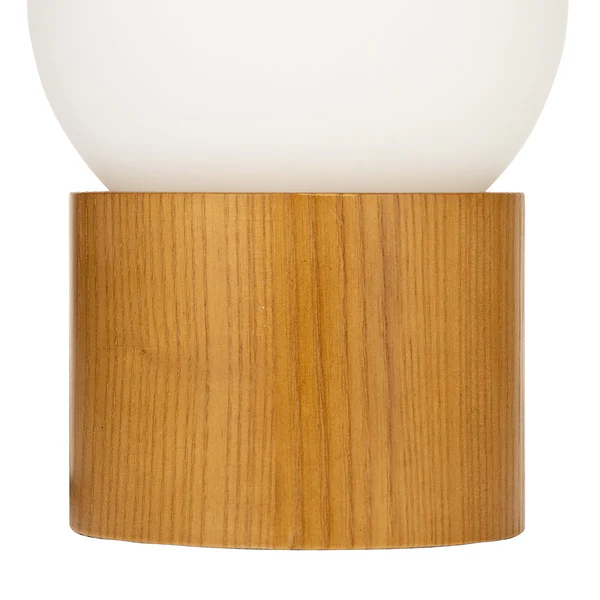 Tischleuchte Woody Shine - Echtholzfurnier / Opalglas - Esche / Weiß - 1-flammig - Image 7