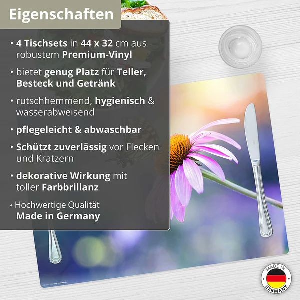 Tischset Schmetterling (4er-Set) - Vinyl - Mehrfarbig - Image 3