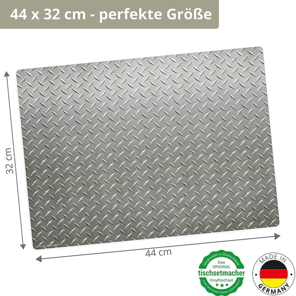 Tischset Stahlblech Riffe (4er-Set) - Vinyl - Silber - Image 4