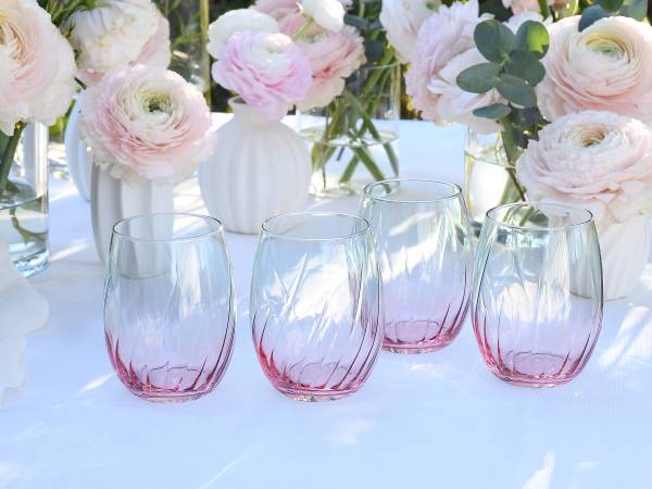 Trinkgläser Spring - Farbglas - Türkis / Rosa - Image 2