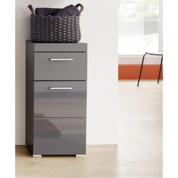 Unterschrank Amanda - Hochglanz Grau - Breite: 37 cm - Image 3