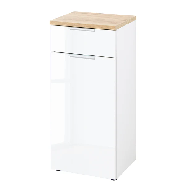 Unterschrank Pescara - Glas - Eiche Navarra Dekor