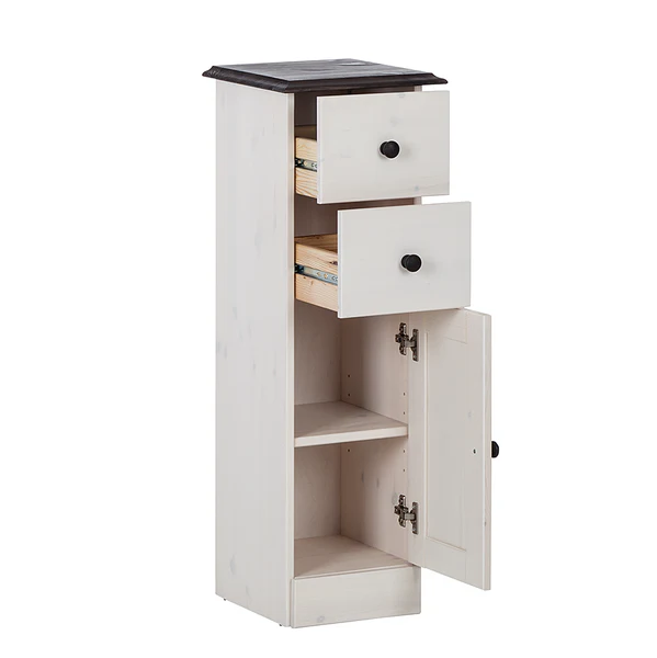 Unterschrank Senna I - Kiefer massiv - Weiß / Havanna - Image 6