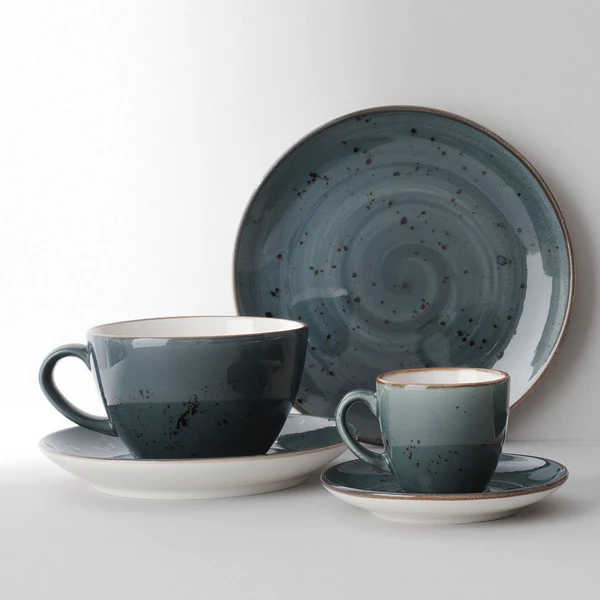 Untertasse Arando (6er-Set) - Porzellan - Anthrazit - Image 2