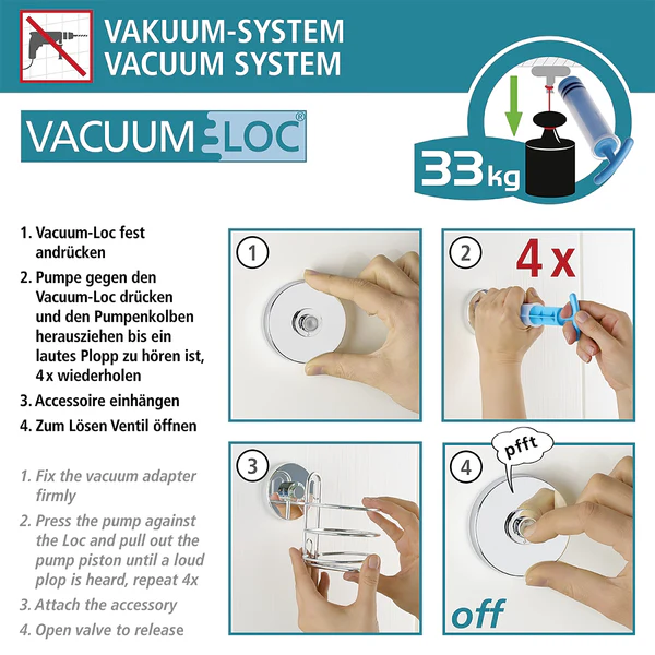 Vacuum-Loc Haken Glostrup (2er-Set) - ABS - Silber - Image 8