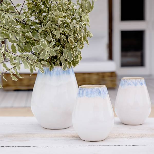 Vase Brisa Typ B - Keramik - Weiß / Blau - Image 2