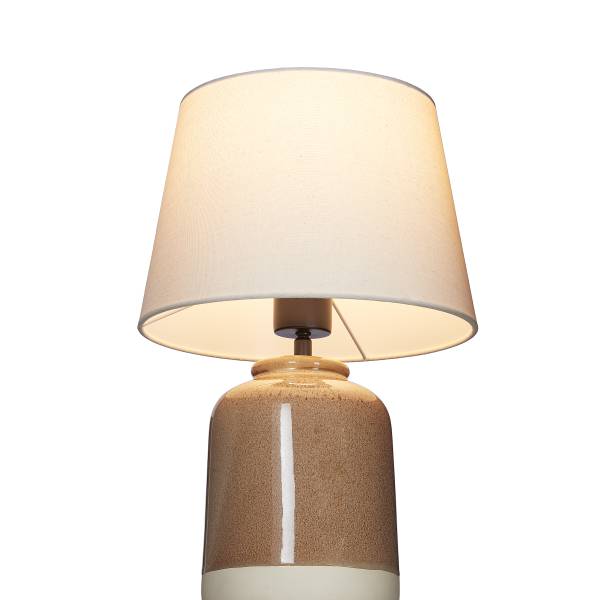 VERICE Tischleuchte keramik - Leinen/Keramik - Creme/Taupe - Image 6