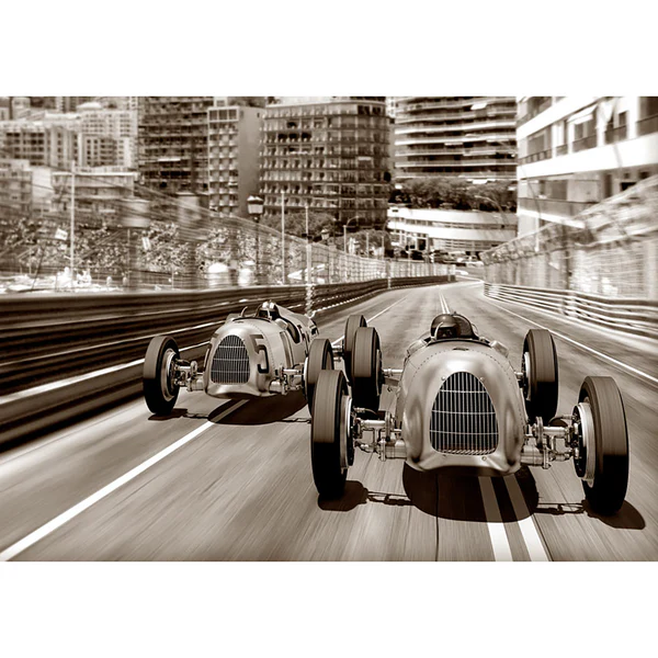 Vlies Fototapete Formula 1 - Premium Vlies - Braun - 400 x 280 cm