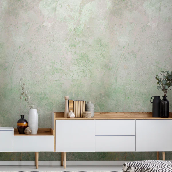 Vlies Fototapete Pure Nature Concrete - Grün - 1,5m x 2,8m x 0,02m - Image 2