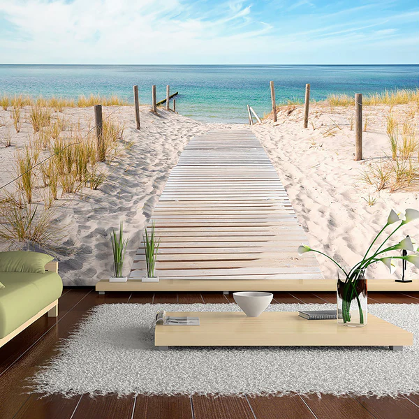 Vlies Fototapete Urlaub am Meer - Premium Vlies - Mehrfarbig - 250 x 175 cm - Image 2