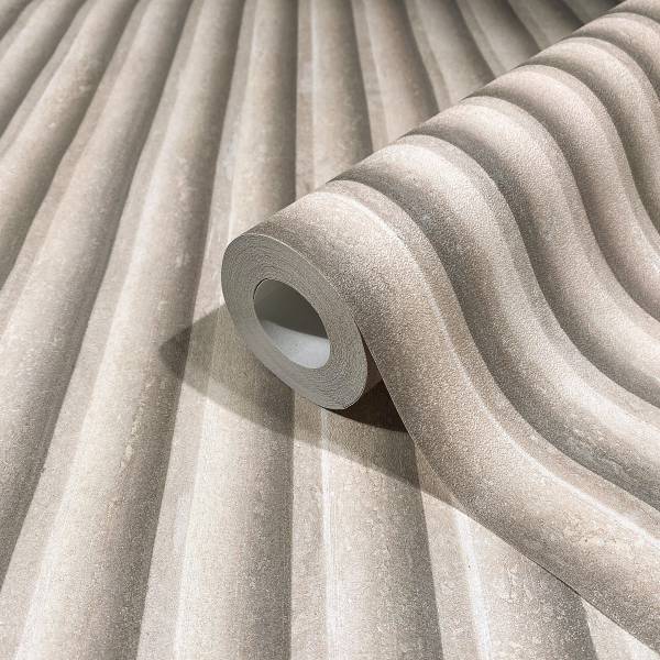 Vliestapete 81697 Akustikpaneele - Vlies - Grau / Beige - Image 4