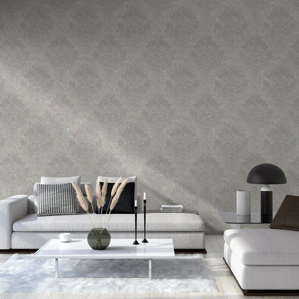 Vliestapete Alena Barock Ornament - Vlies - Grau / Beige - Image 2