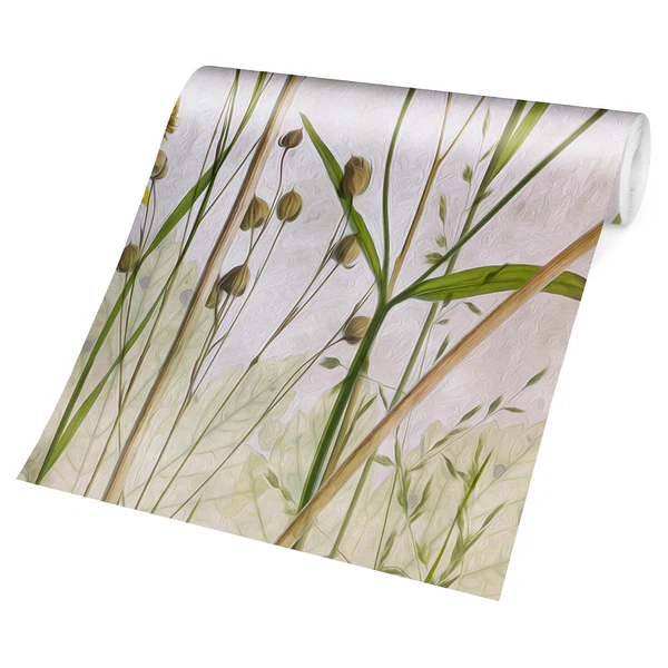 Vliestapete Allium und Helenium - Vliespapier - Beige - 432 x 290 cm - Image 5