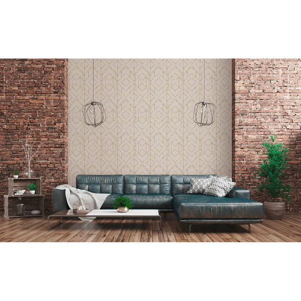 Vliestapete Ava Modern I - Vlies - Beige / Gold - Image 3