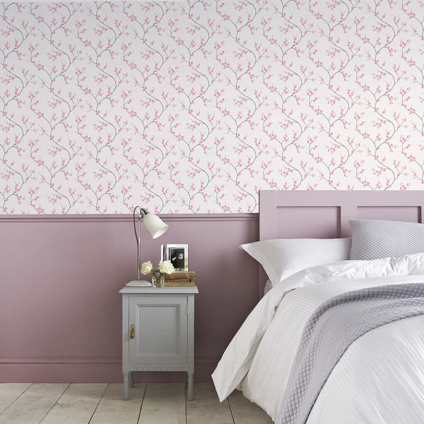 Vliestapete Blossem - Pink - 0,52m  x 10,05m  x 0,02m - Image 2