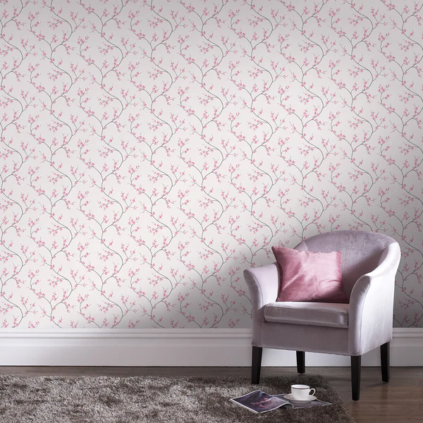 Vliestapete Blossem - Pink - 0,52m  x 10,05m  x 0,02m - Image 3