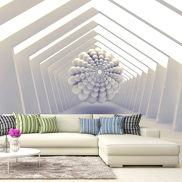 Vliestapete Futuristic Gateway - Premium Vlies - Grau - 400 x 280 cm - Image 2