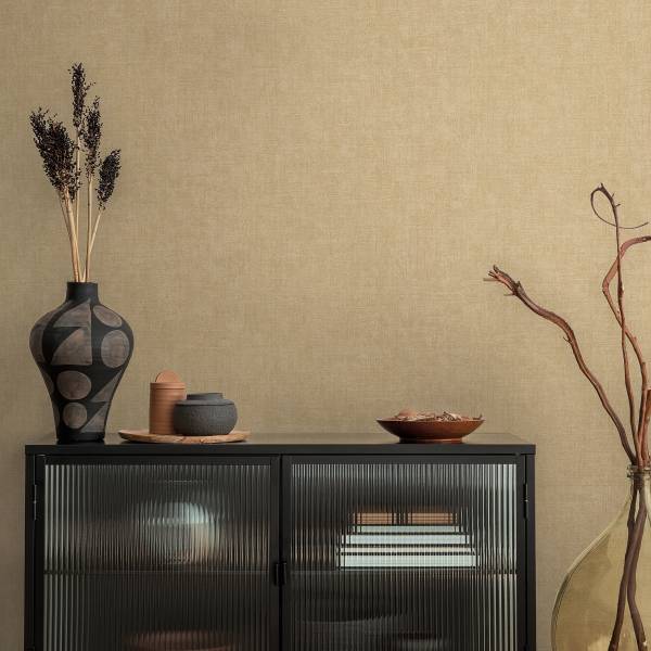 Vliestapete Hoa Leinenstruktur - Vlies - Beige - Image 4