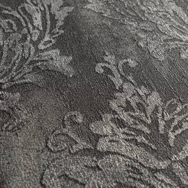 Vliestapete Hoa Luxus Ornamente - Schwarz / Grau - Image 7