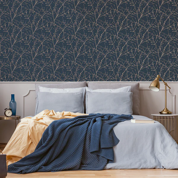 Vliestapete Innocence - Blau - 0,52m  x 10,05m  x 0,02m - Image 2