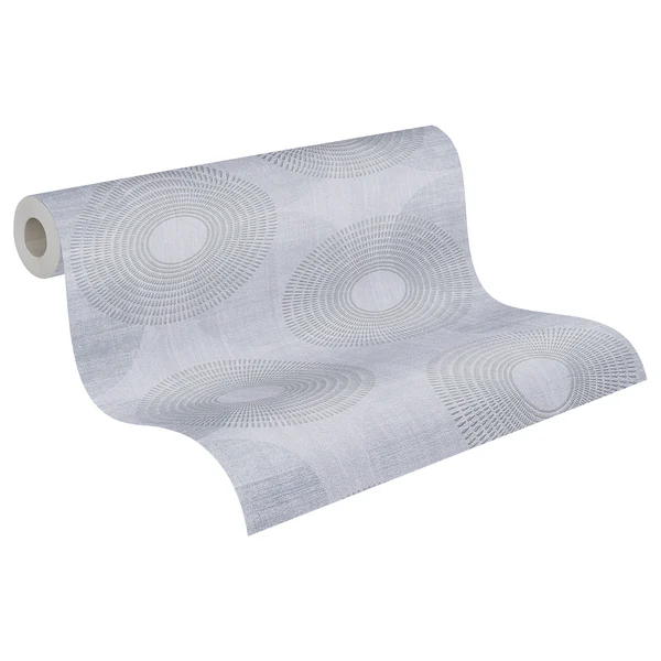 Vliestapete Osen - Grau - 0,53m x 10,05m - Grau - Image 5