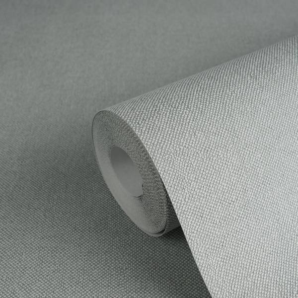 Vliestapete Soft Weave - Vlies / Vinyl - Taubengrau - Image 7