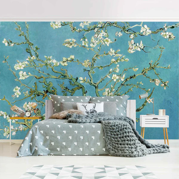 Vliestapete Vincent van Gogh Mandelblüte - Vliespapier - Blau - Image 2