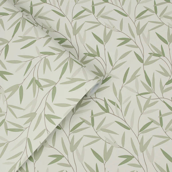 Vliestapete Willow Leaf - Vlies - Grün - Image 4