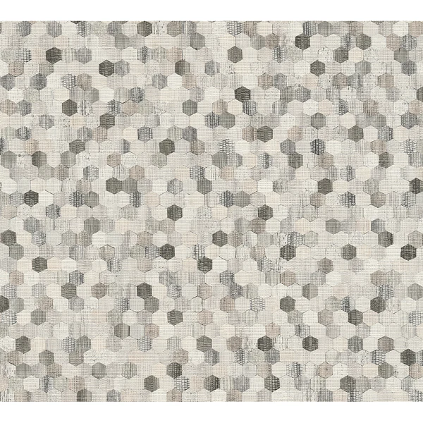 Vliestapete Zielang - Grau - 0,53m x 10,05m - Grau