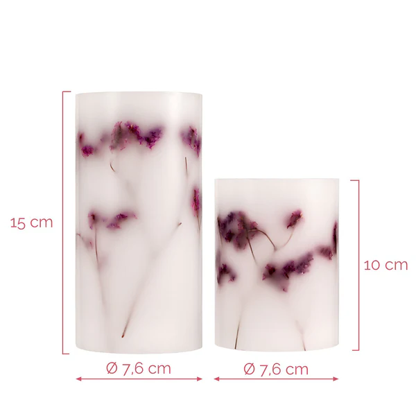 Wachskerze Shiny Bloom (2er-Set) - Wachs - 2-flammig - Image 8